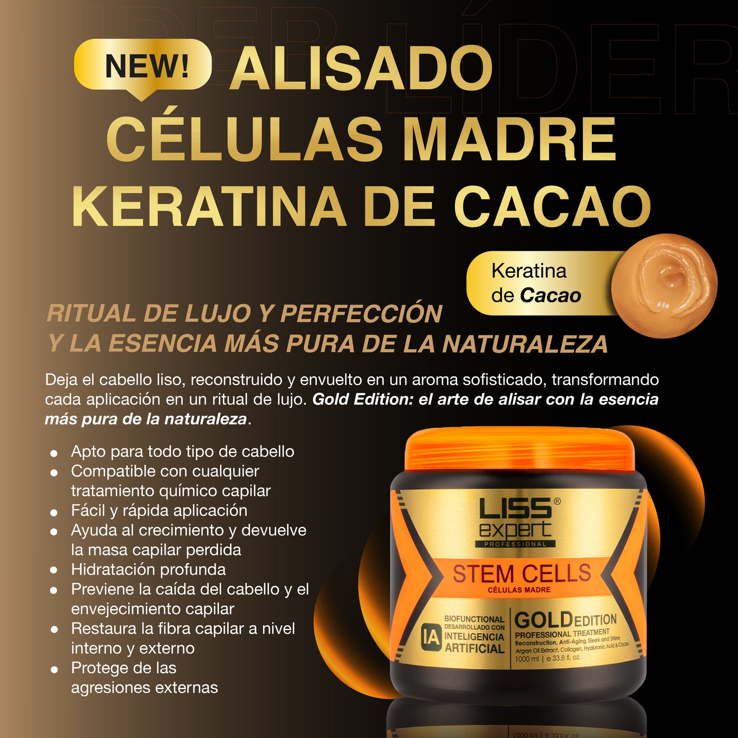 Alisado Células Madre Keratina de Cacao 1000ml