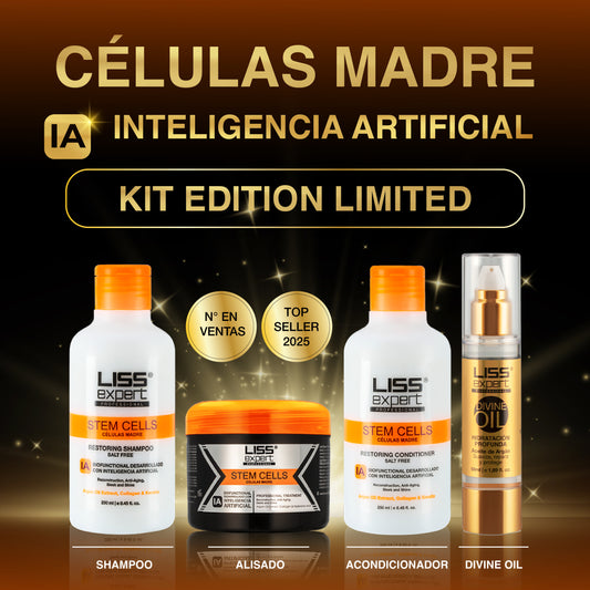 Alisado Células Madre + Shampoo y Acondicionador Células Madre + Divine Oil