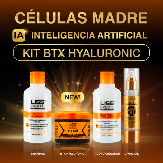 BTX Hyaluronic + Shampoo y Acondicionador Células Madre + Divine Oil