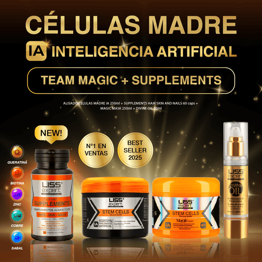 Alisado Células Madre + Mascarilla Magic + Divine Oil + Supplements | Hair - Skin - Nails